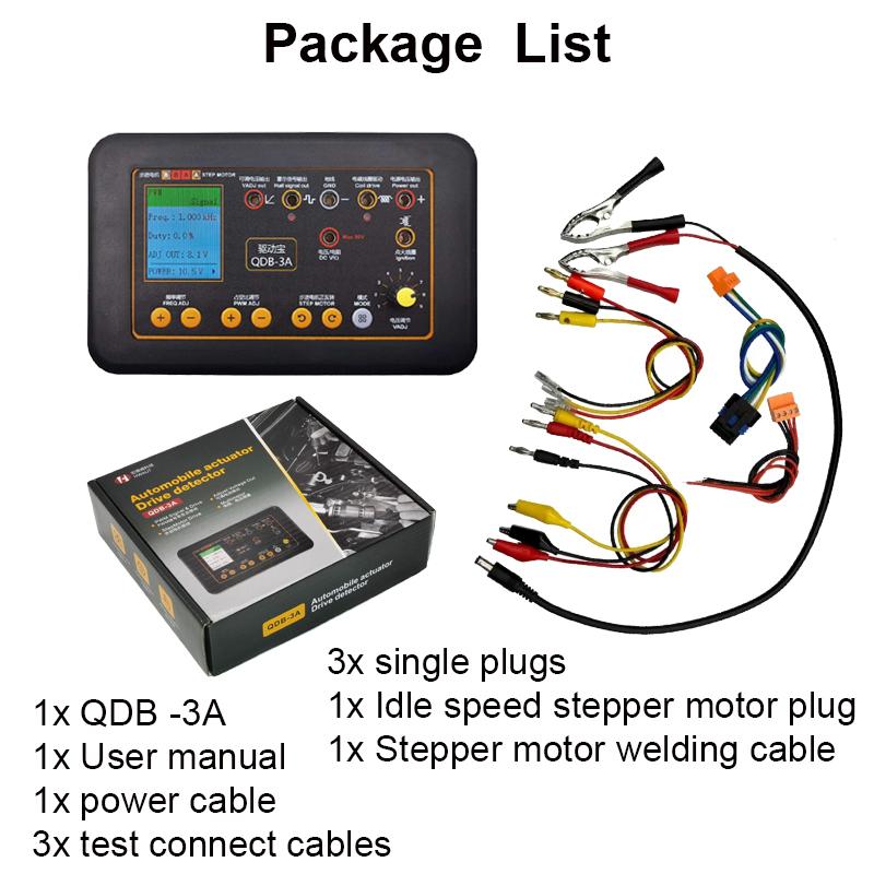 QDB 5A 3A 12~24V Ignition Coil Test Injector Tester Automobile Actuator Fault Detector Stepper Motor Instrument Diagnostic Tools