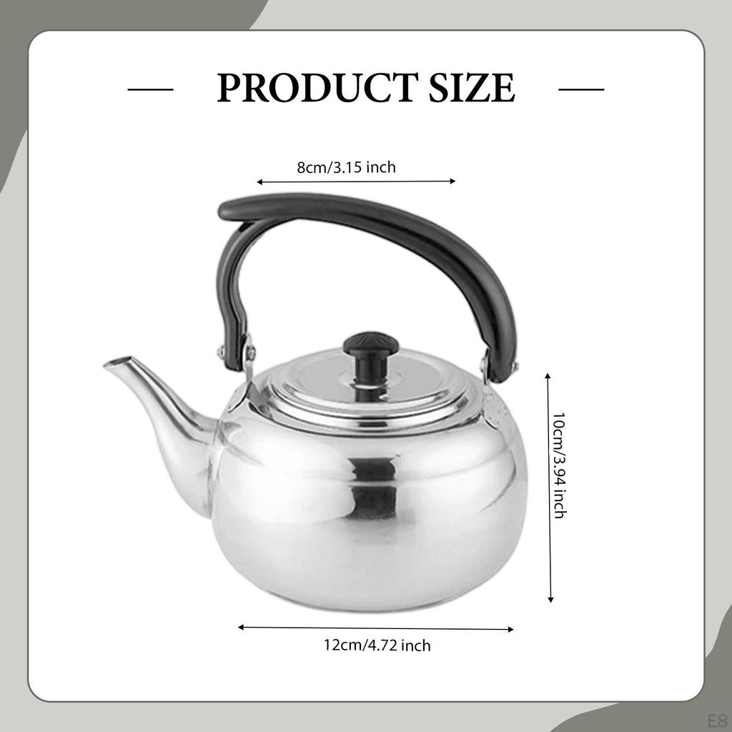Stainless Steel Teapot Coffee Pot Kettle Versatile with for Boiling Water Tea Hotel