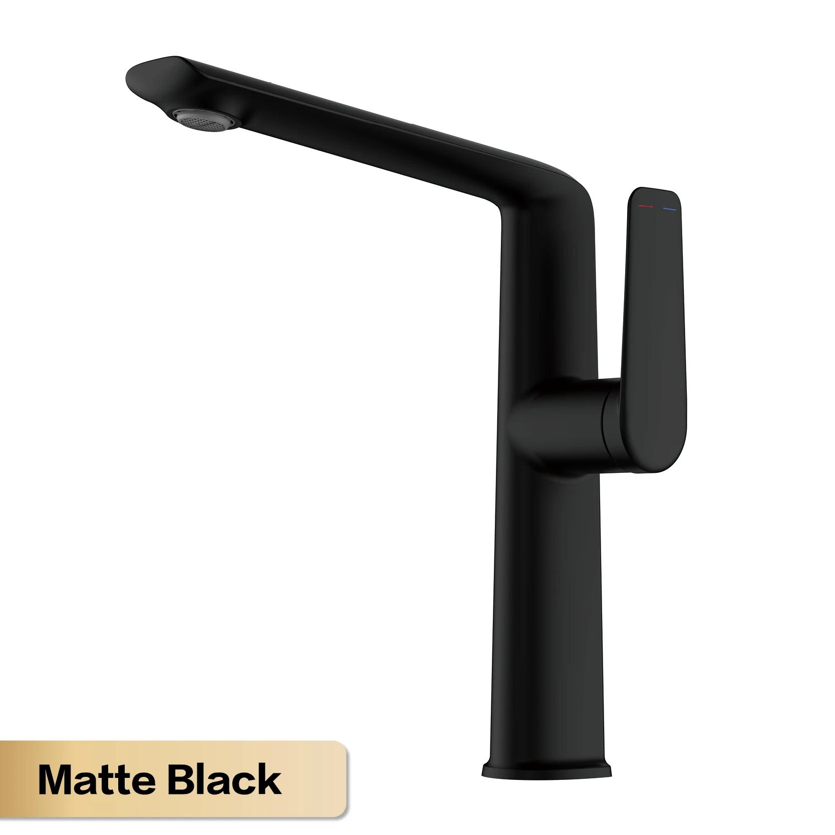 

Gun gray luxury brass bathroom faucet with a single handle for Hot&Cold water rotation and outlet design 2 functional basin Tap G1/2