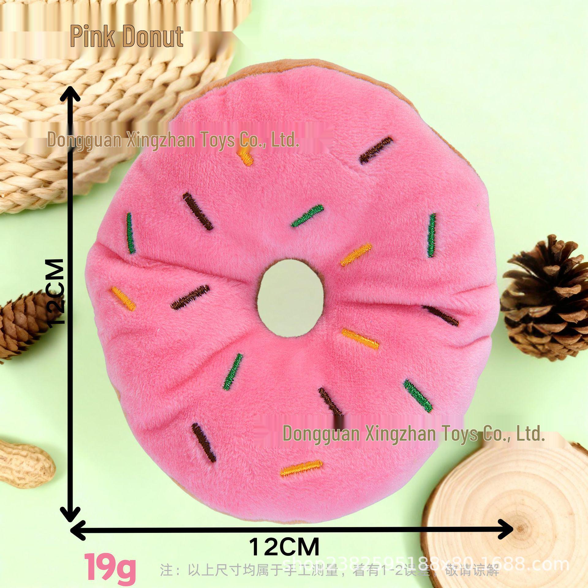 

Durable Chewing & Grinding Donut Plush Toy for Cats & Dogs