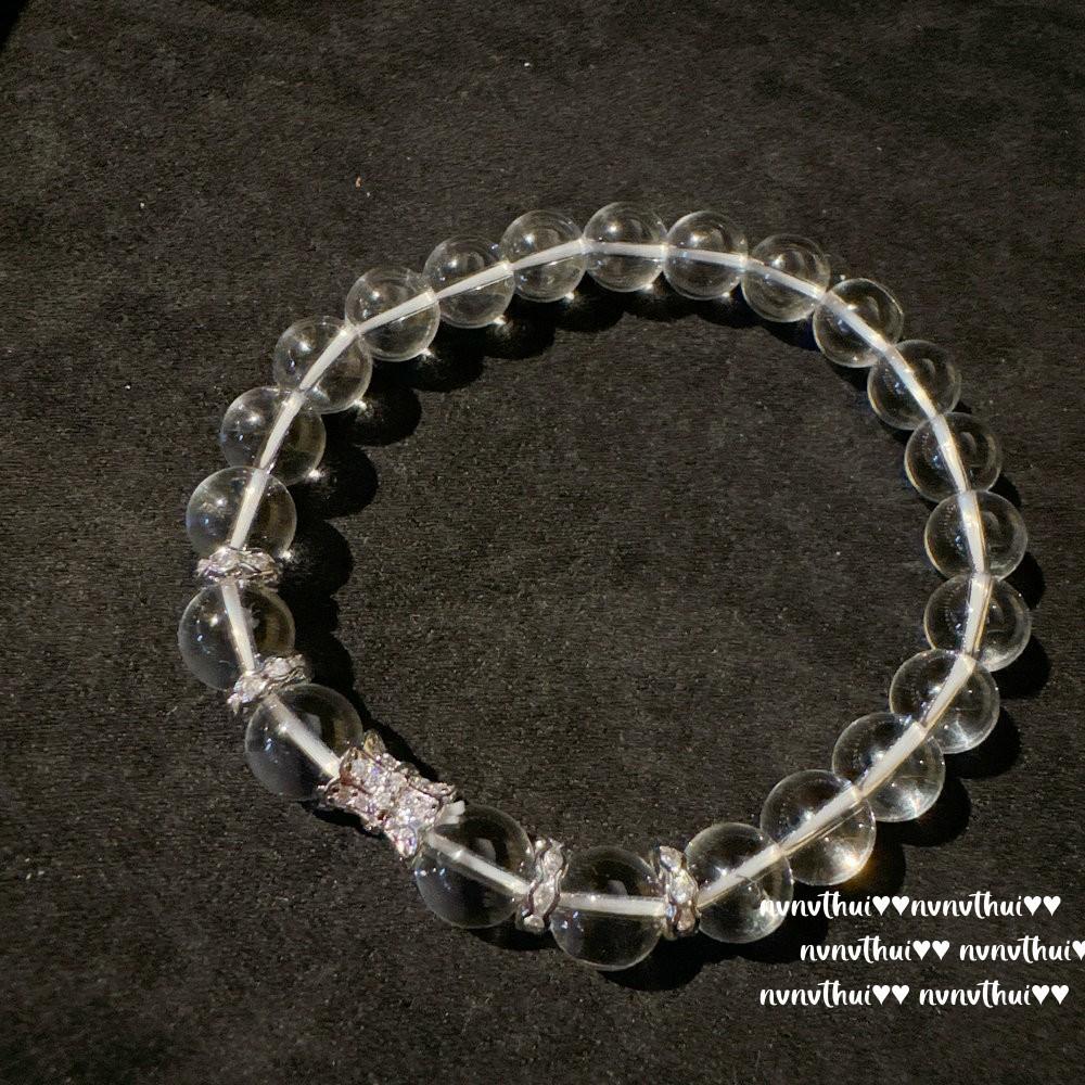 New Chinese Madagascar Purple Chalcedony Beaded Bracelet Concubine Smile Smoke Purple Small Waist Ice Bead Bracelet