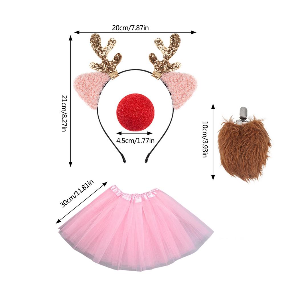 Elastisches Weihnachts-Stirnband-Set Neujahr Kinder Haarreif Kreativer Kopfschmuck für Weihnachtsfeiern