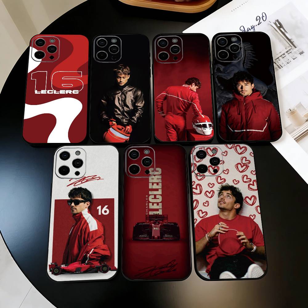 Sports Charles Leclerc Phone Case For iPhone 17, 16,15,14,13,12,11 Plus,Pro Max, Others Soft Black Cover