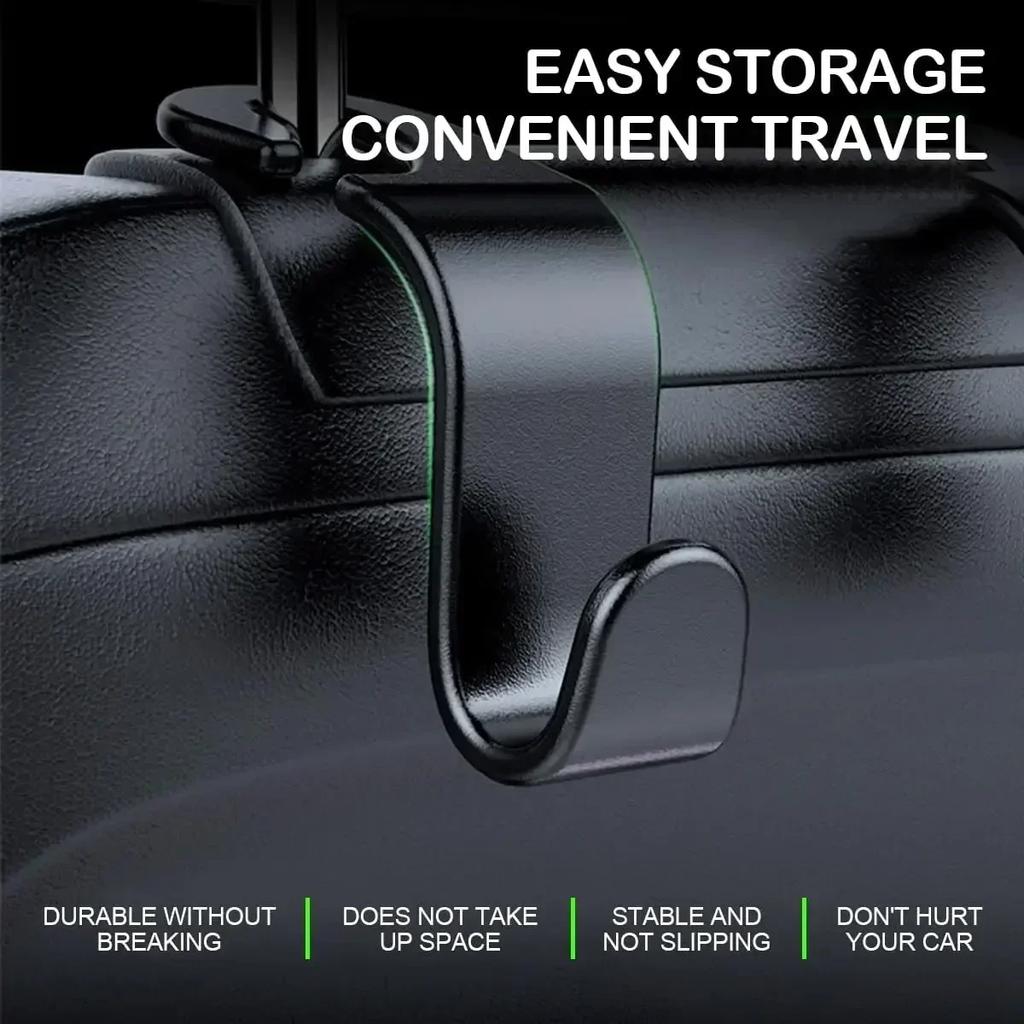 Xiaomi Multi Function Headrest Hooks Car Seat Back Storage Hanger Organizer Bag Coat Clip Fastener Auto Interior Organizing Accessories