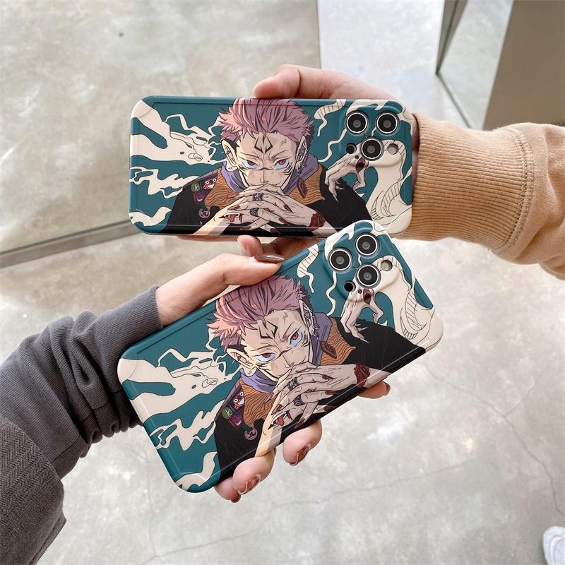 Cartoon Anime Jujutsu Kaisen Yuji Itadori Fushiguro Megumi Cassa Del Telefono Per Il IPhone 13 12 11 Pro X XsMax XR 7 8 Più Sveglio Della Copertura Molle