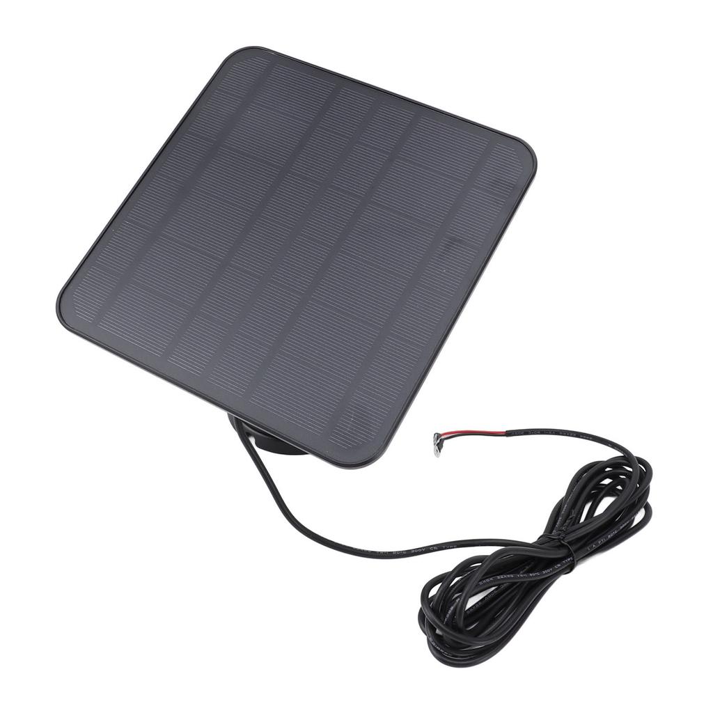 Panou Solar 6V 5W pentru Sonerie Video IP65 Rezistent la Apă cu Cablu de 9,8ft Suport Reglabil la 360 de grade