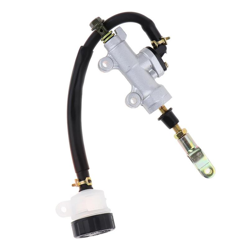 Rear Foot Brake Master Cylinder Universal Pump Folding Design with Oil Cup for Geely CK Brake Cylinder and Off-road Motorcycle