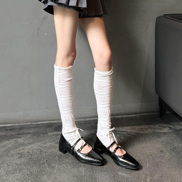 2026 Spring French Pointed Toe Women Mary Jane Shoes Fashion Concise Shallow Buckle Shoes Ladies Elegant Low Heel Dress Shoes