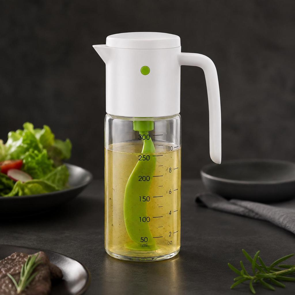 300 Ml Borosilicate Glass Mixing Cup Transparent Measuring with Lid