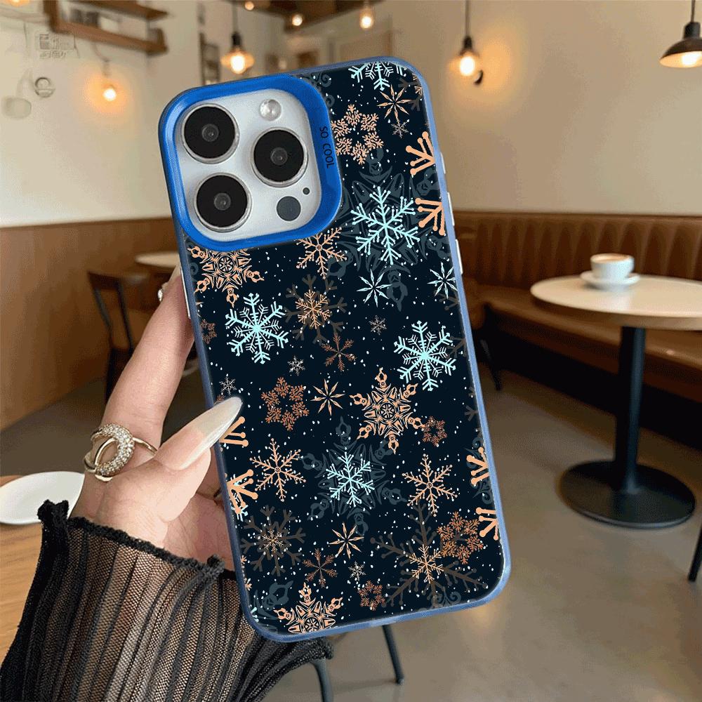 Winter Snowflake Pattern Hard Phone Case for Xiaomi Redmi Note 15 14 13 12 11 Pro Plus Shockproof Protective Cover