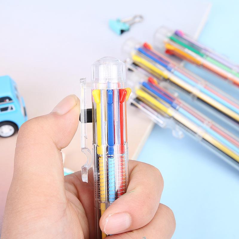 1Pc Color Ballpoint Pen Multicolor Stationery School Office 0.5mm Gel Pen Supplies Teacher Nurse Creativ To School Gifts During The Back To