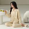 Pajamas Women's Spring and Autumn Pure Cotton Long-sleeved New Floral Thin Mother Advanced Sense Can Be Worn Outside Cool Cotton Suit