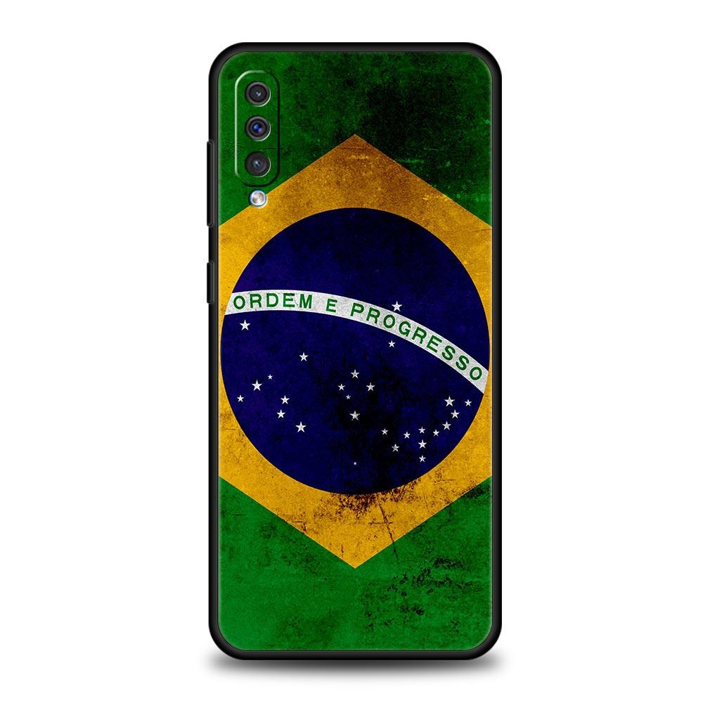 

Phone Case For Samsung A56 A36 A26 A24 A12 A14 A16 A50 A70 A20E A10S A22 A40 A34 A54 A42 A52 5G A04s A06 Cover Large Brazil Flag Galaxy A04