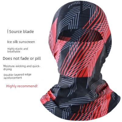 Sun Protection Mask for Men, Ice Silk Headscarf, Cycling Neck Gaiter, Neck Protector, Summer Fishing Full-Face Cover, Face Mask