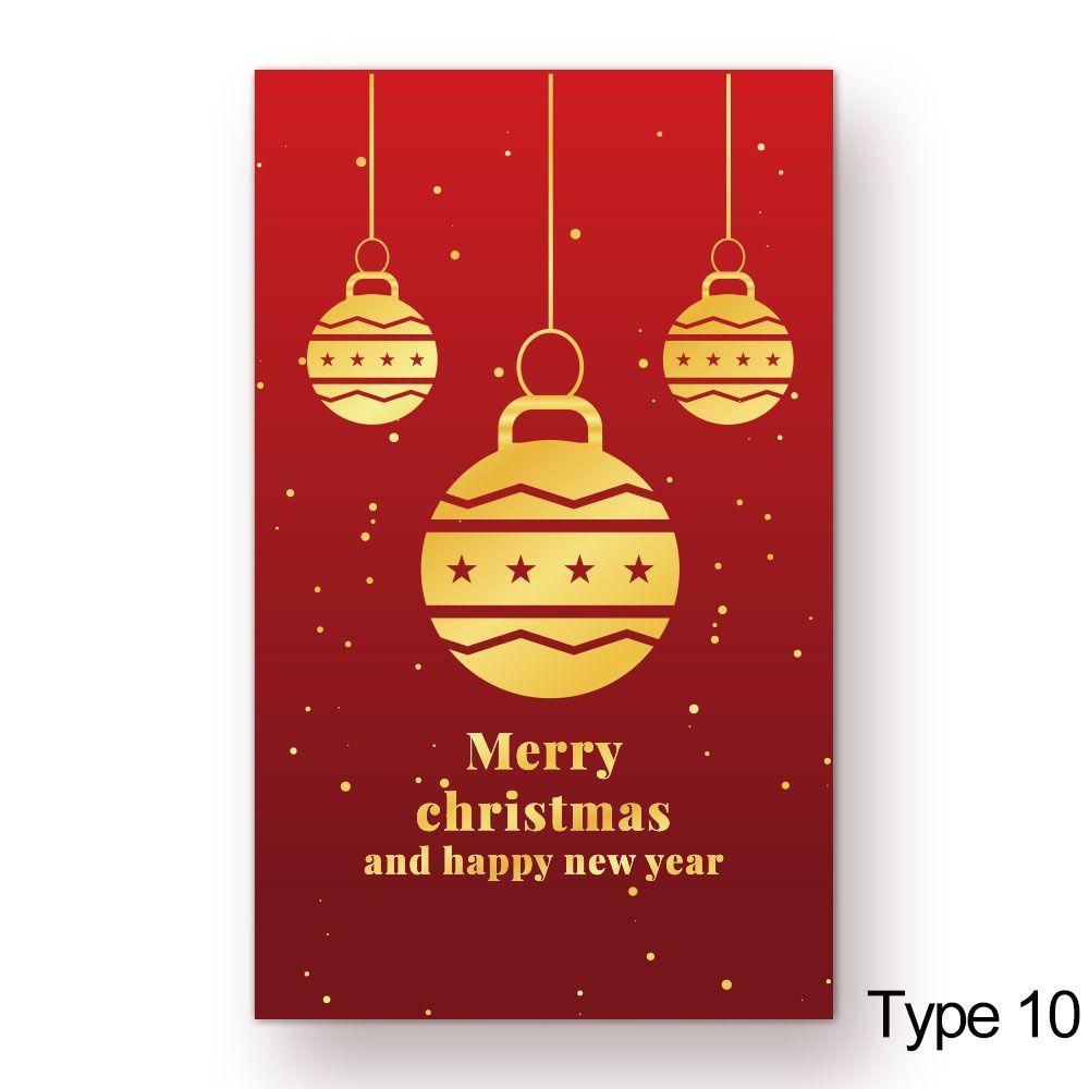 Decor Package Insert Message Note Cards Greeting Postcard Happy New Year Merry Christmas Card