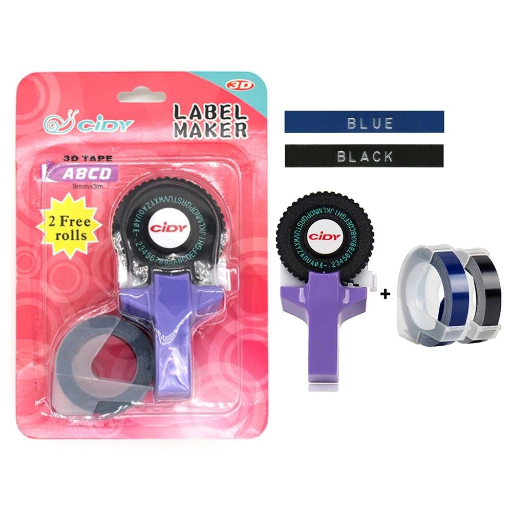 

Устройство для изготовления этикеток DIY Writer с 2 рулонами лент для тиснения размером 9 мм x 3 м, сменная лента для этикеток для пишущей машинки MOTEX Label Maker E-101