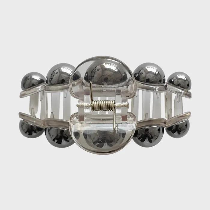 Hair Clip Silver Ball _ SV