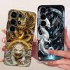For Itel S26 Ultra Super 26 Ultra Phone Case Cute Cat Dragon Cartoon Design Back Cover Black Soft Silicone Casing  S688LN