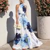 2026 Summer New Temperament Casual Vacation Style Flower Stand-up Collar Lace-up Sleeveless Long Skirt Children