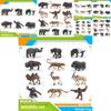 Childrens Wild Asian Elephants Sloths Musk Oxen Tapirs Animal Pvc Figurine Set With Realistic Details For Educational Play