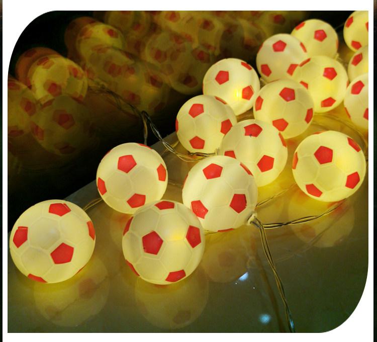 World Cup Football Theme LED String Lights - Indoor Party & Festival Decor - Baby's Breath Colorful Design