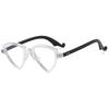 Women Personality Triangle Reading Glasses Blue Light Blocking Computer Eyewear Anti Eyestrain Cat Eye Presbyopic