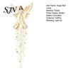 Sacred Room Lighting Angel Blessing Wall Light, Cascading Glowing Star Christmas Lamp, LED Faith Based Home Decor Starfall Effect Figurine for Bedroom