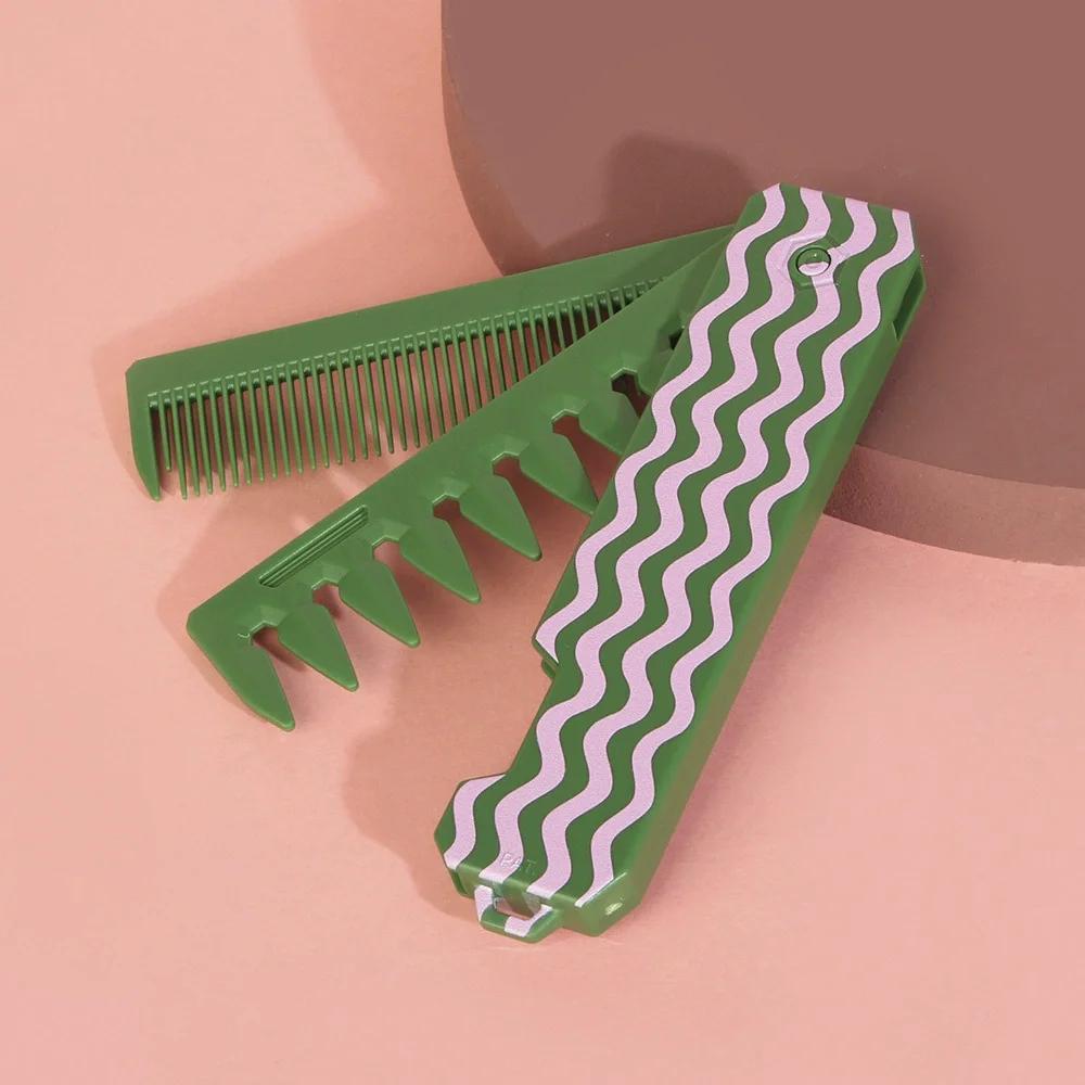 Multifuncional Folding Hair Comb Portable Wide Tooth Oil Head Comb Barber Men Beard Combs Pocket Travel Hair Brush Styling Tools