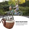 YCNYCHCHY Multi-functional Cat Dog Bicycle Storage Basket Handwoven Pet Seat Front Handlebars Carrier
