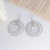 Multi-layer Hammered Circle Hoop Earrings - Elegant, Non-Piercing Clips for a Cool, Clear Look