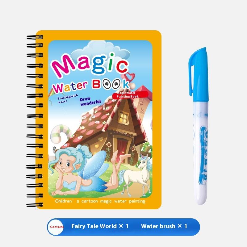 1 Libro+1 Penna Libro da Colorare Riutilizzabile Libro da Dipingere con l'Acqua Sensoriale Educazione Precoce Puzzle Giocattoli da Disegno