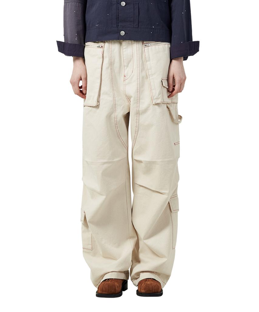 BIG UNION Line Carpenter Pants / Dirty White