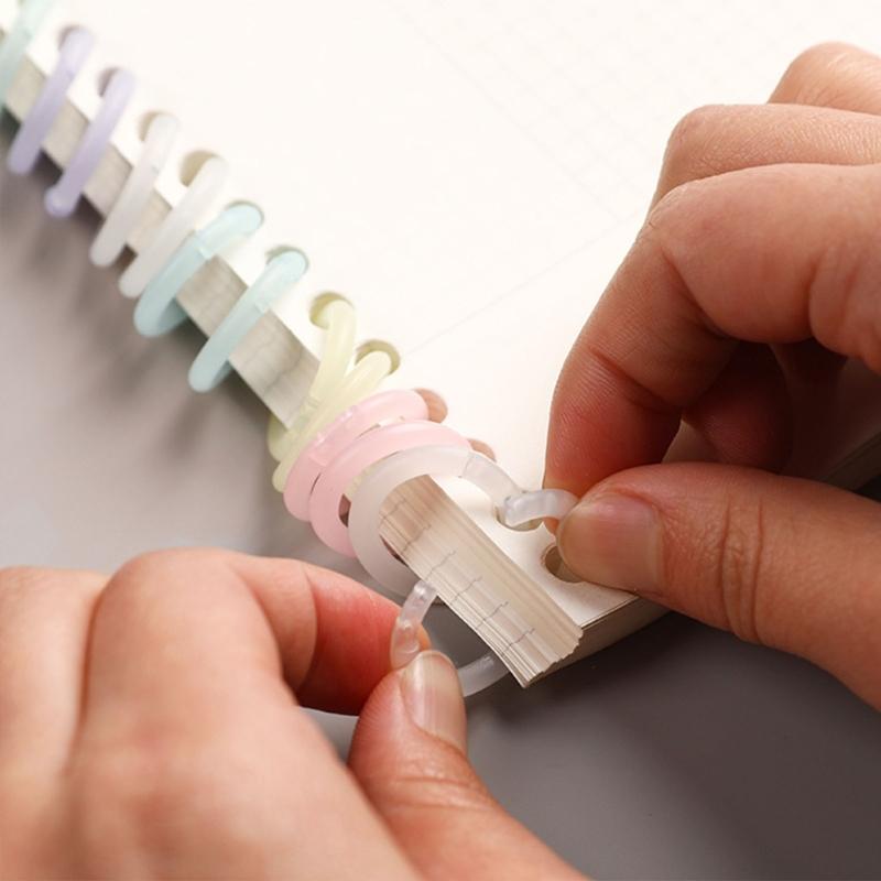 100Pcs Colorful Binder Rings 15mm Detachable Binder Rings Book Rings for Index Card Loose Leaf Notebook Binder Journal