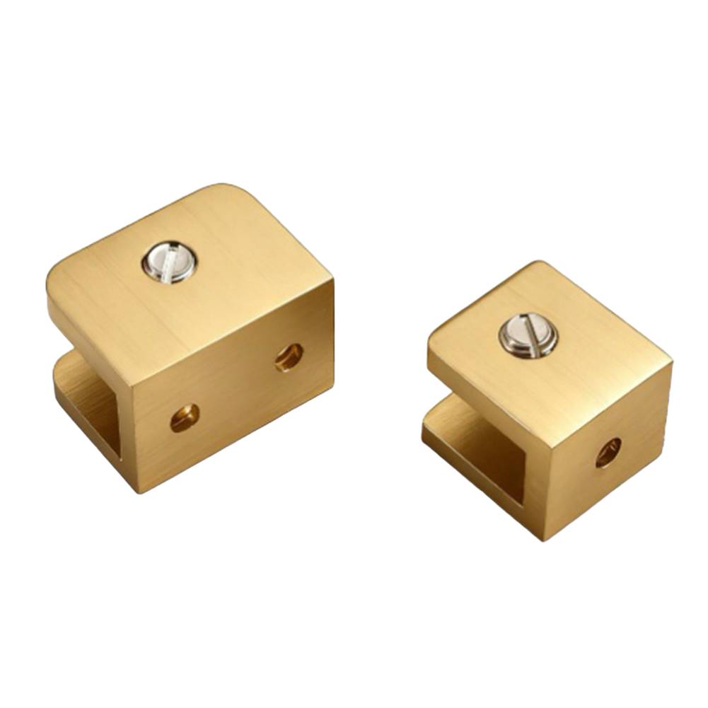Morsetto per vetro in ottone adatto per mensole da bagno, cantinette e divisori in vetro. Staffa di fissaggio per vetro sicura e stabile.