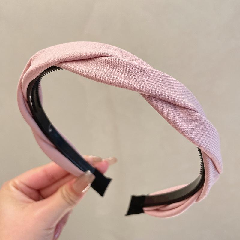 Solid Fabric Wrap Headband for Women Girls Sweet Elegant Headband Simple Hair Hoop Head Band Hair Ornament Fashion Accessories