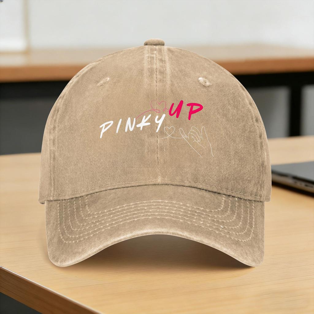 Katseyes Pinky Up  Sun Baseball Cap Stylish Women Adult Washed Trucker Hat High Quality Design Running Hippie Snapback Cap