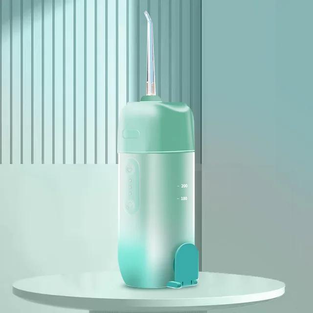 

Для стоматологического ирригатора с водяной нитью USB, перезаряжаемая струйная зубочистка с 4 наконечниками, 200 мл, машина для мытья полости рта зелёный