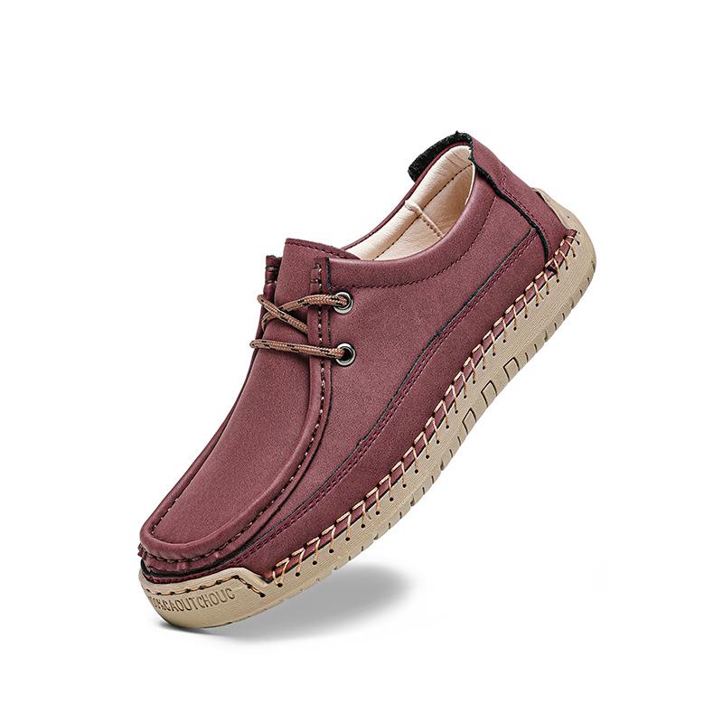 

Женская Повседневная Обувь Ручной Работы Модные Лоферы из Искусственной Кожи Нескользящая Мягкая Подошва Размеры 35-44 35 красный