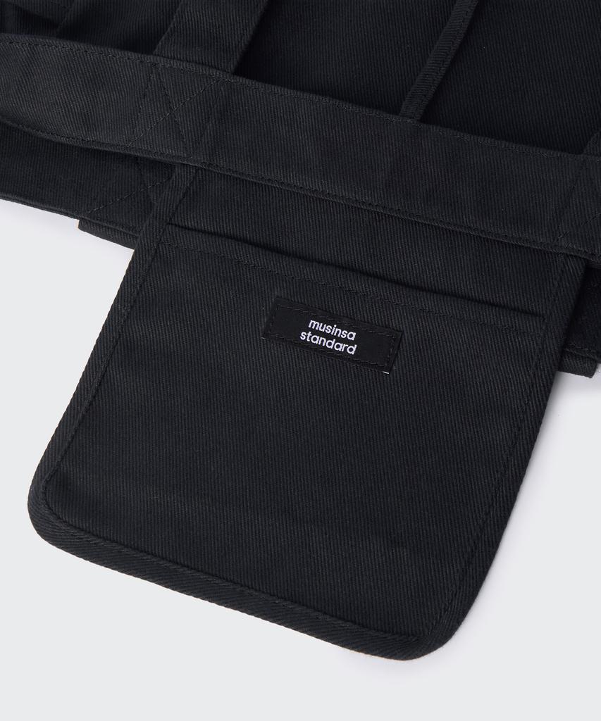 Musinsa Standard Woman Women'S Washed Cotton Shoulder Bag [Black]