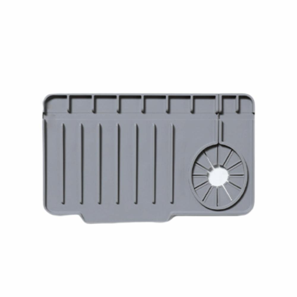 

Большой размер Коврик для капель из-под крана Нескользящие дренажные сушильные коврики Новая защита от брызг для раковины для кухонной раковины Grey-27x15x1.5cm