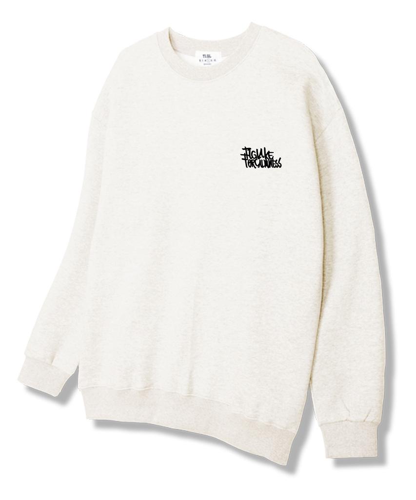TI.GLAKE Extra Logo Sweatshirt Oatmeal [Fleece Lining]