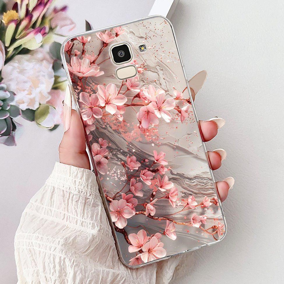 Clear For Samsung J6 2018 Case SM-J600F Cute Fashion Funny Painted Back Cover For Samsung Galaxy J6 2018 Phone Case J600G J600FN
