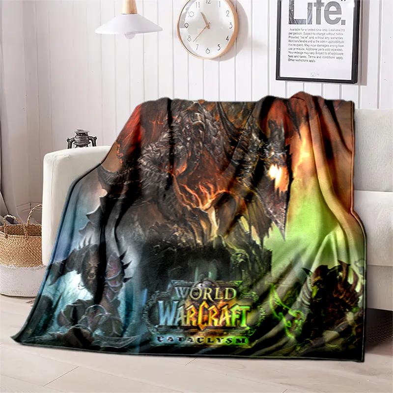 classic game World of Warcraft Frozen Throne blanket Soft and portable four season home bed, sofa blanket, office travel, lunch break, warm blanket Y4