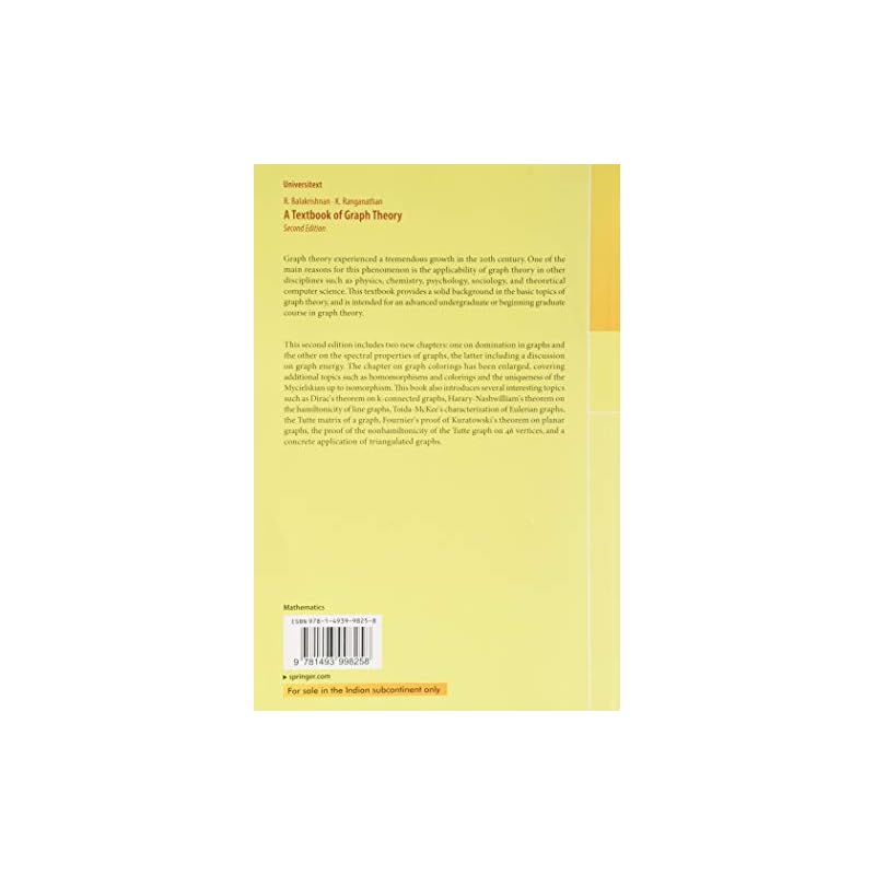 TEXTBOOK OF GRAPH THEORY 2EDITION (PB 2019)
