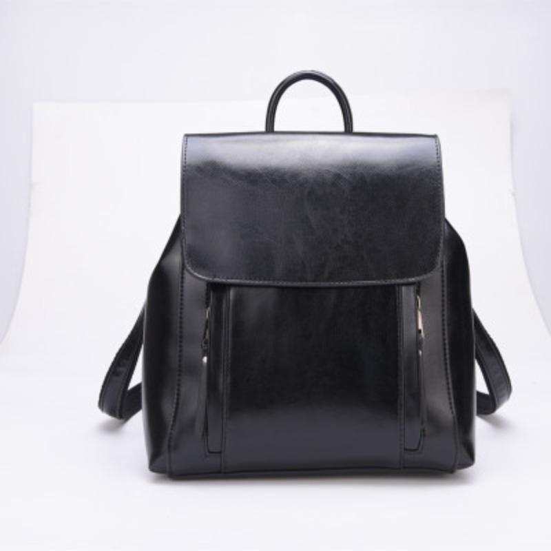 A Multi-functional Backpack with Top Leather for Women
