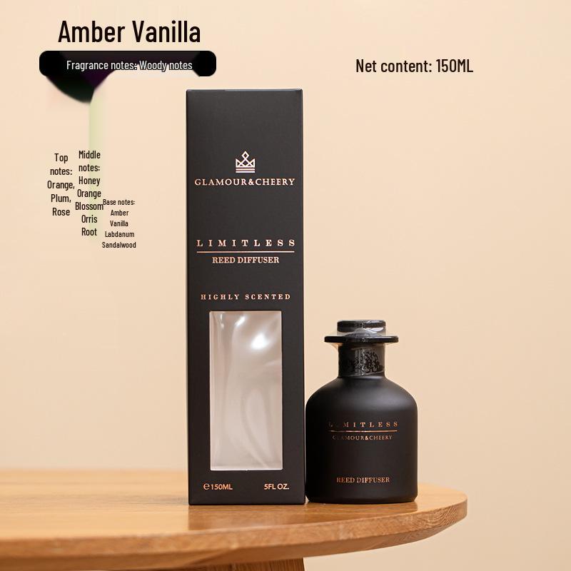 

Classic Black Flameless Aromatherapy 150ml - Long-Lasting Home & Hotel Fragrance for Bedrooms and Bathrooms 150ml