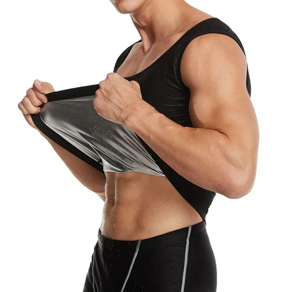 Fettverbrennende Sauna Schweißweste Schweißresistente Trainings Kompressionsshirts Herren Schweißweste Laufen