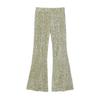 Women's Sequins High Waist Flare Pants Loose Zipper Slim Fashion Wide Leg Trousers Autumn Winter Shiny Chic Streetwear