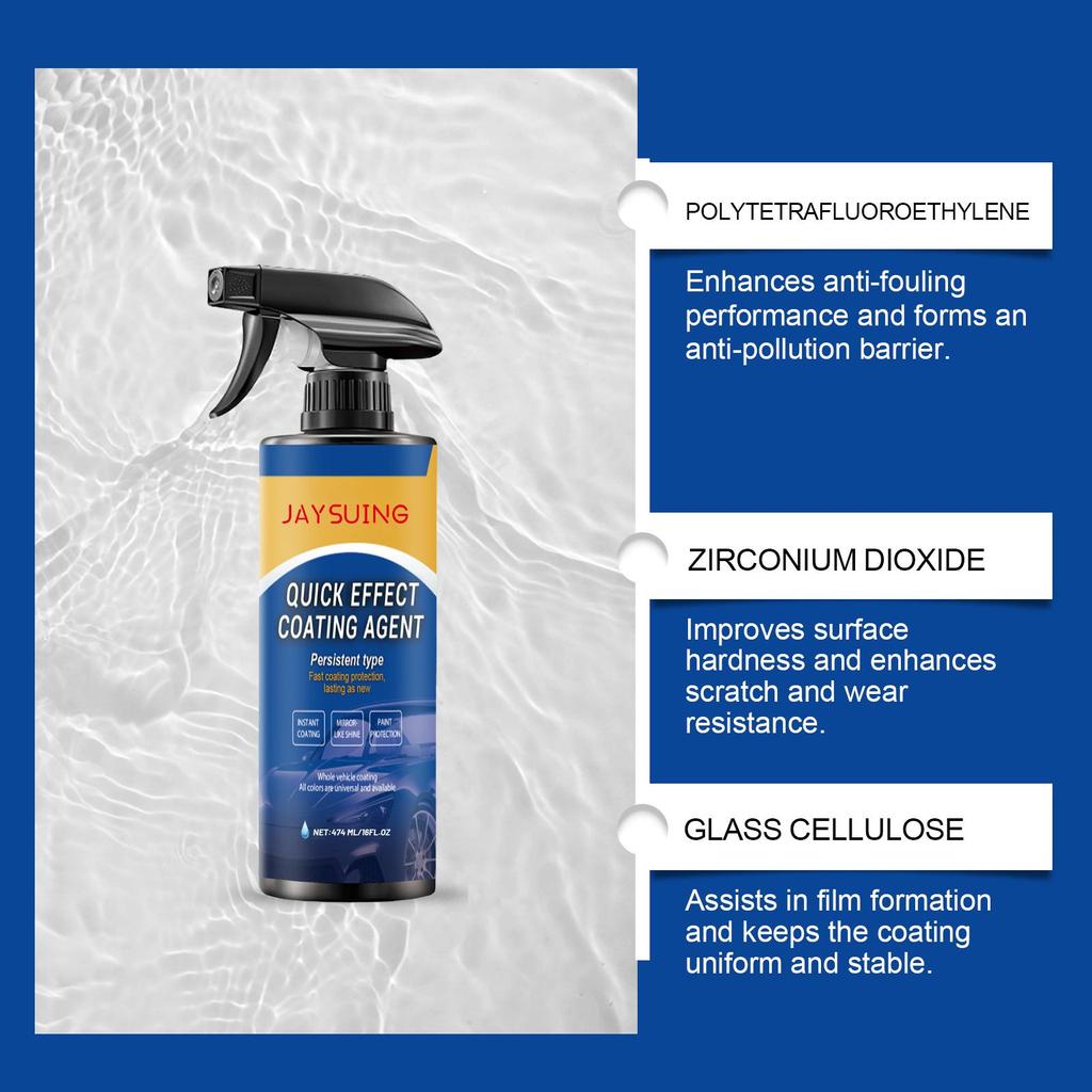 Jaysuing Car Ceramic Coating Kit, Easy Care for Cleaning Stains, Enhancing Shine, and Polishing Car Surfaces, Suitable for Car Surface Use, 1 Set