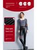 Women's High-Waisted PU Leather Pants with Velvet Lining, Slim Fit, Windproof & Waterproof, Perfect for Autumn/Winter.